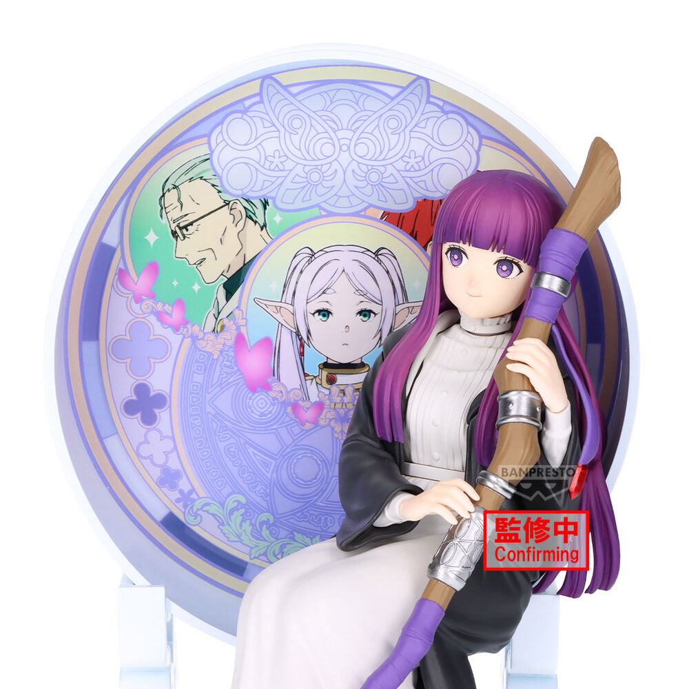 Figura de Fern de Frieren: Beyond Journey’s End con bastón y fondo ornamental - 4
