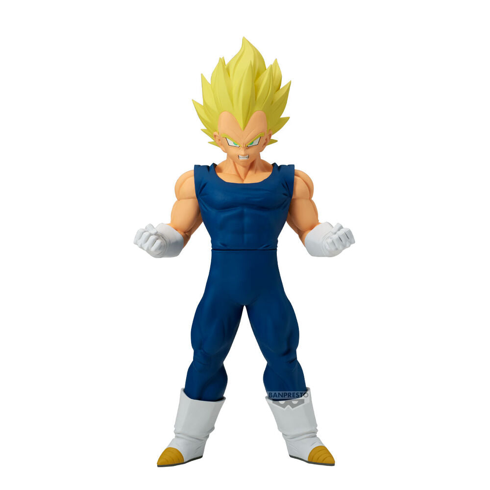Figura de Vegeta Grandista de Dragon Ball Z con traje azul y cabello rubio