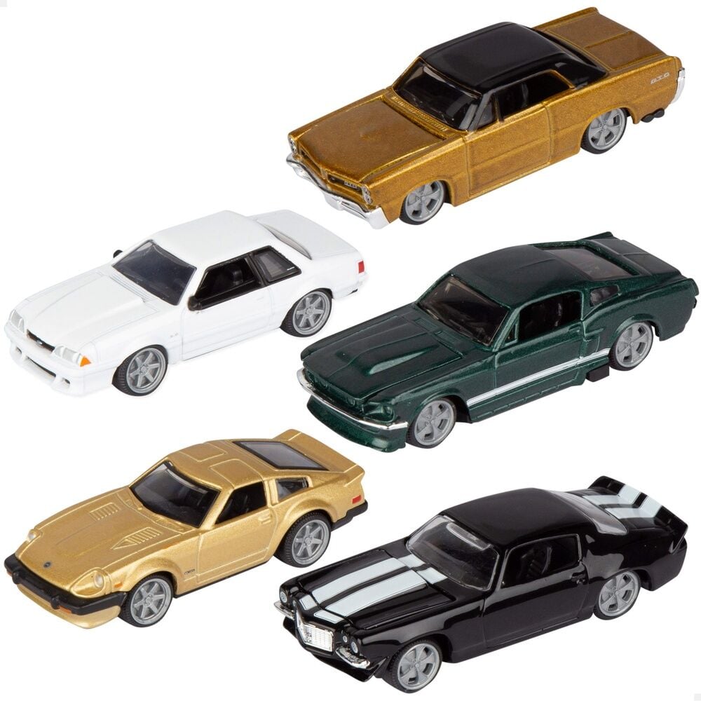 Blíster BURAGO con cinco coches en miniatura de colores variados