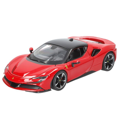 Coche BURAGO Ferrari SF 90 Stradale rojo a escala 1:24