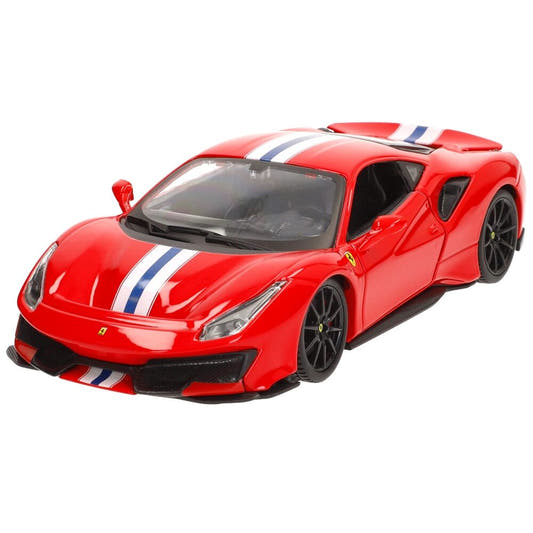 Coche BURAGO Ferrari 488 Pista rojo a escala 1:24