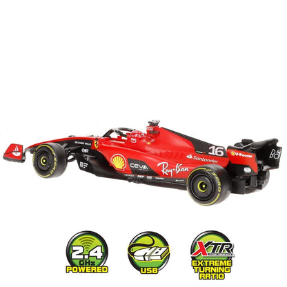 Coche Ferrari de Fórmula 1 de Charles Leclerc con mando radio control - 2