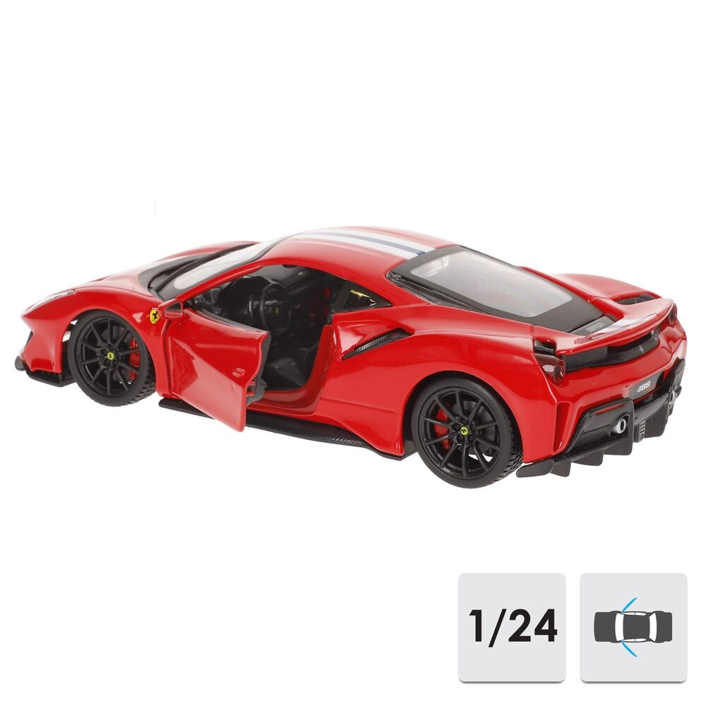 Coche BURAGO Ferrari 488 Pista rojo a escala 1:24 - 2