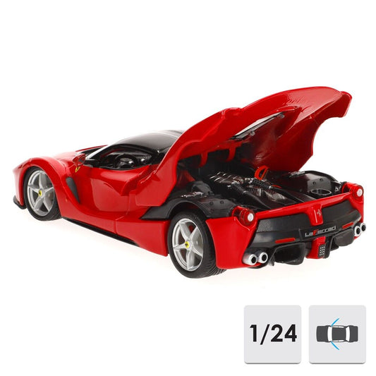 Coche Ferrari LaFerrari BURAGO rojo a escala 1:24 - 2