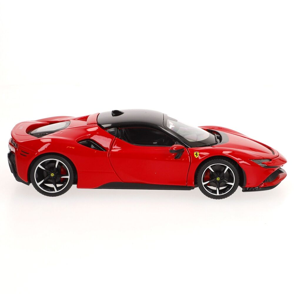 Coche BURAGO Ferrari SF 90 Stradale rojo a escala 1:24 - 3