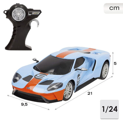 Coche teledirigido MAISTO Ford GT Heritage azul y naranja con mando - 4