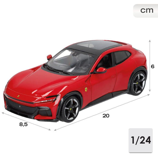 Coche Ferrari Purosangue BURAGO rojo a escala 1:24 - 4