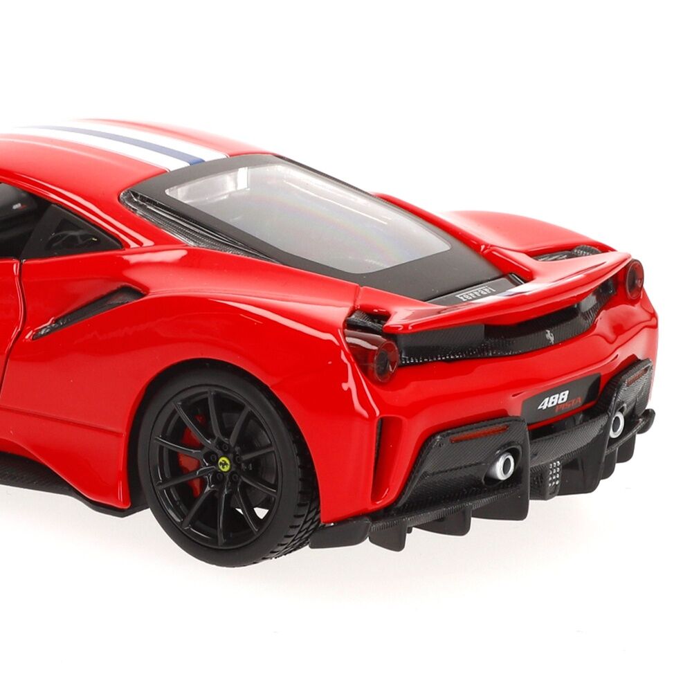 Coche BURAGO Ferrari 488 Pista rojo a escala 1:24 - 5