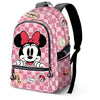 Mochila rosa de Minnie Disney con bolsillos y cinta para trolley