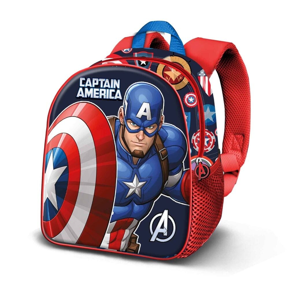 Mochila 3D de Capitán América Marvel con escudo