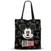 Bolsa shopping negra de Mickey Disney con estampado del personaje