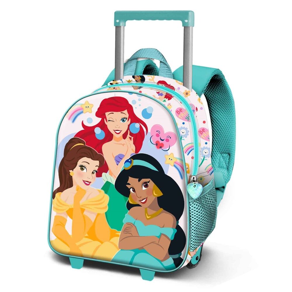 Trolley mochila 3D Disney Princesas con Ariel, Bella y Jasmine