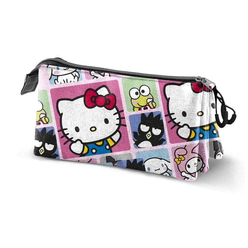 Portatodo triple Hello Kitty Panels con estampado de personajes