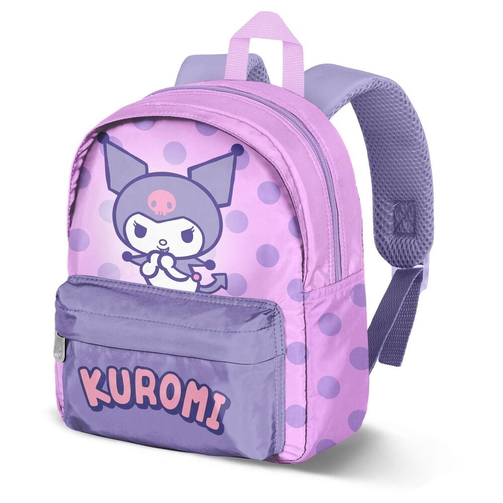 Mochila preescolar lila de Kuromi con bolsillo frontal