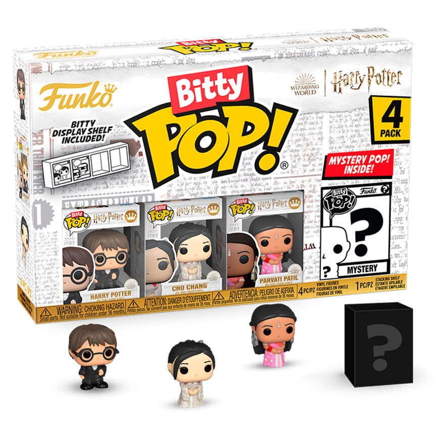 Pack Funko Bitty Pop! Harry Potter con cuatro figuras y expositor