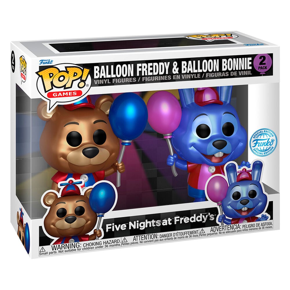 Pack Funko POP! Balloon Freddy y Balloon Bonnie con globos