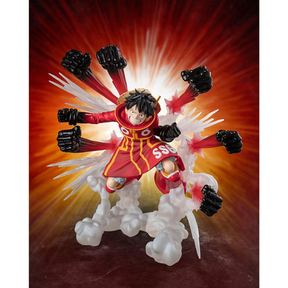 Figura articulada de Monkey D. Luffy ejecutando Gum Gum Hawk Gatling