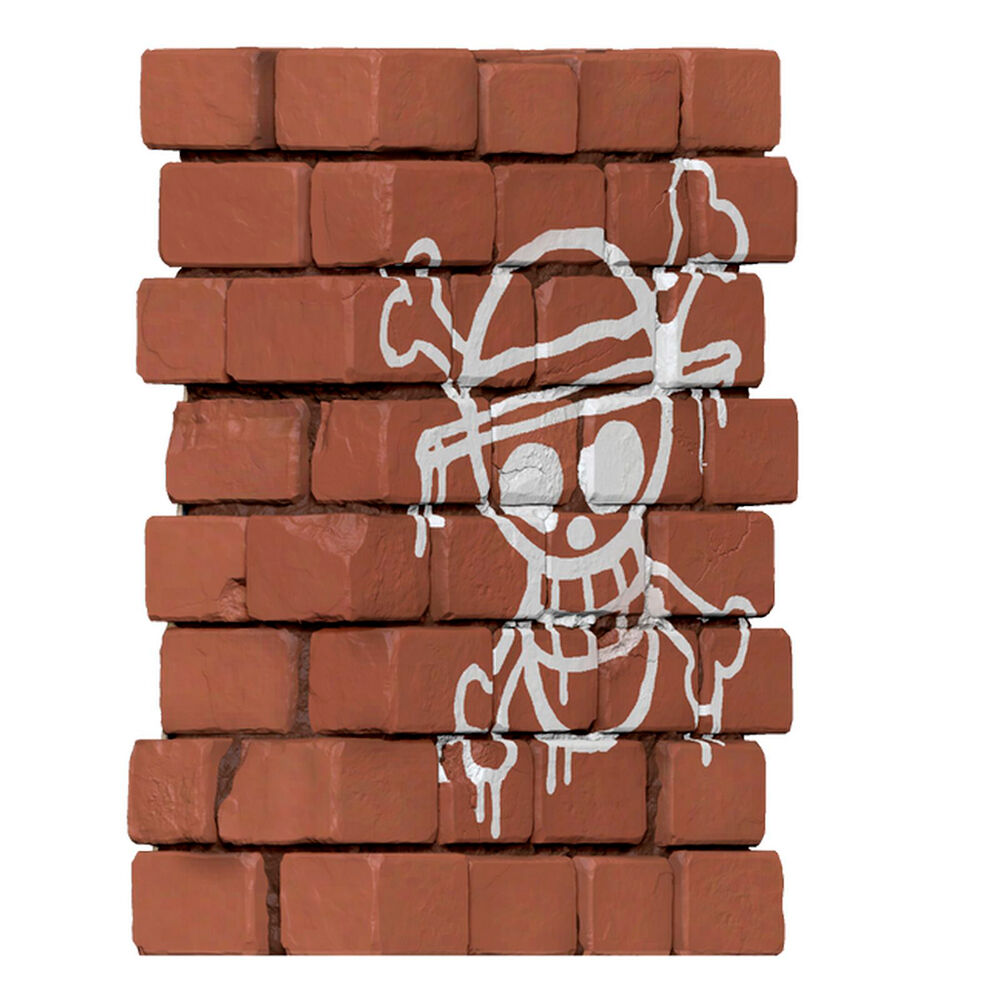 Hucha Wanted de Monkey D. Luffy de One Piece con fondo de ladrillo - 2