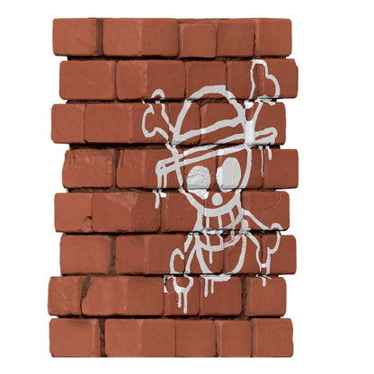 Hucha Wanted de Monkey D. Luffy de One Piece con fondo de ladrillo - 2