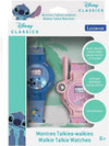 Dos relojes walkie-talkie Stitch Disney, uno azul y otro rosa
