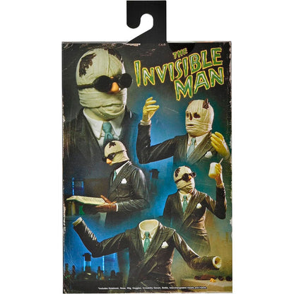 Figura articulada NECA del Hombre Invisible con traje oscuro y cabeza vendada - 4