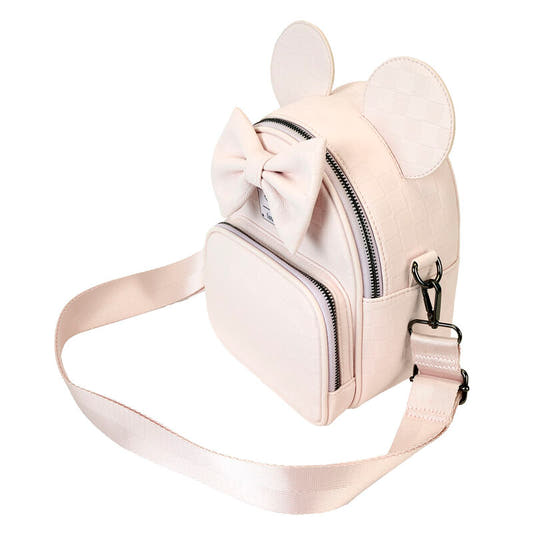 Mochila bolso rosa de Minnie Disney Loungefly con orejas y lazo 3D - 4