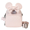 Mochila bolso rosa de Minnie Disney Loungefly con orejas y lazo 3D