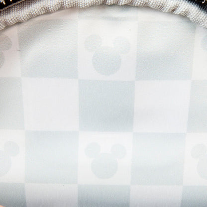 Mochila bolso negra de Mickey Disney Loungefly con orejas y estampado de cuadros - 5