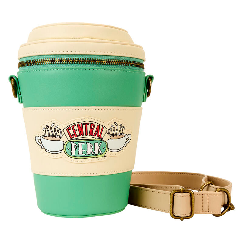 Bolso bandolera Central Perk de Friends Loungefly en verde y crema