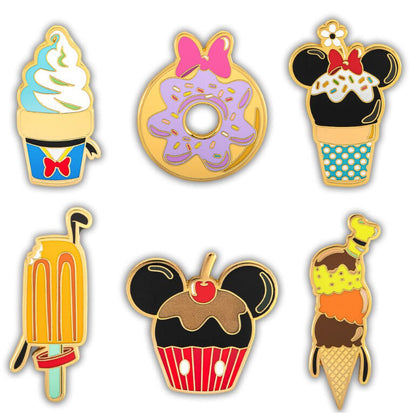 Pines de esmalte Disney Loungefly con diseños de dulces y helados
