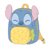 Mochila azul de Stitch Disney con bolsillo frontal amarillo