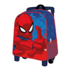 Trolley escolar 3D de Spiderman Marvel en rojo y azul