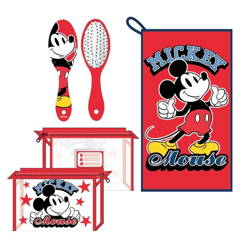 Neceser escolar rojo de Mickey Mouse Disney con asa superior