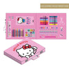 Maletín coloreable rosa de Hello Kitty con material de dibujo