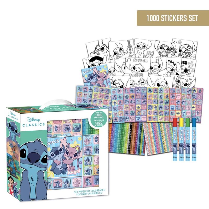 Set de 1000 pegatinas de Stitch Disney CERDÁ
