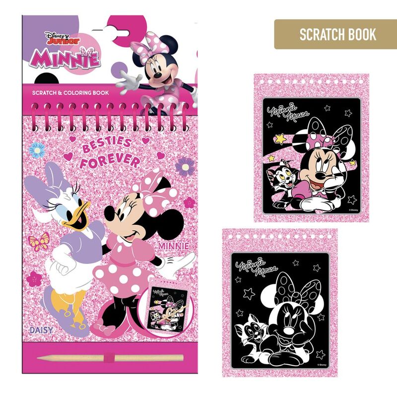 Set de papelería Scratch & Coloring Book de Minnie y Daisy Disney