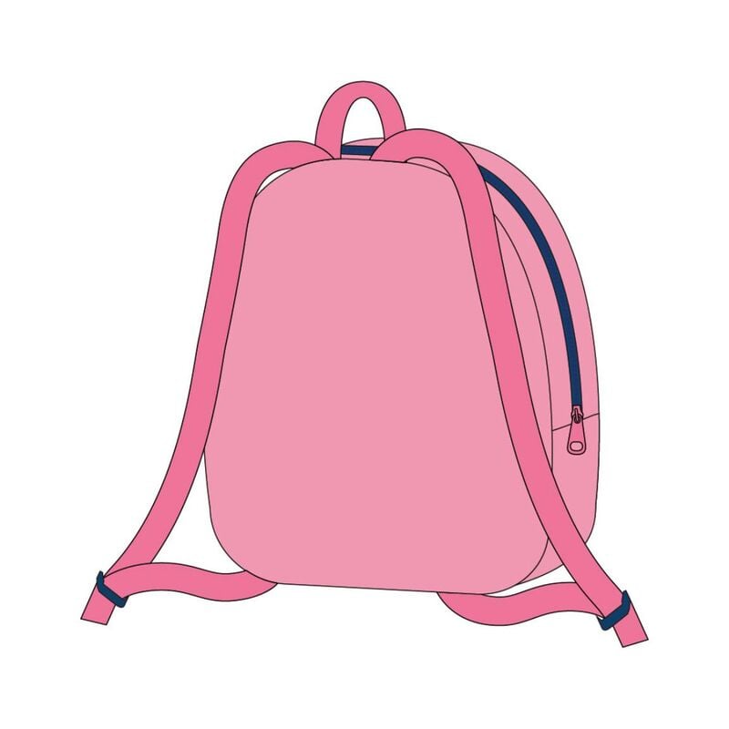 Mochila rosa de Minnie Disney con lazo y detalles azul marino - 2