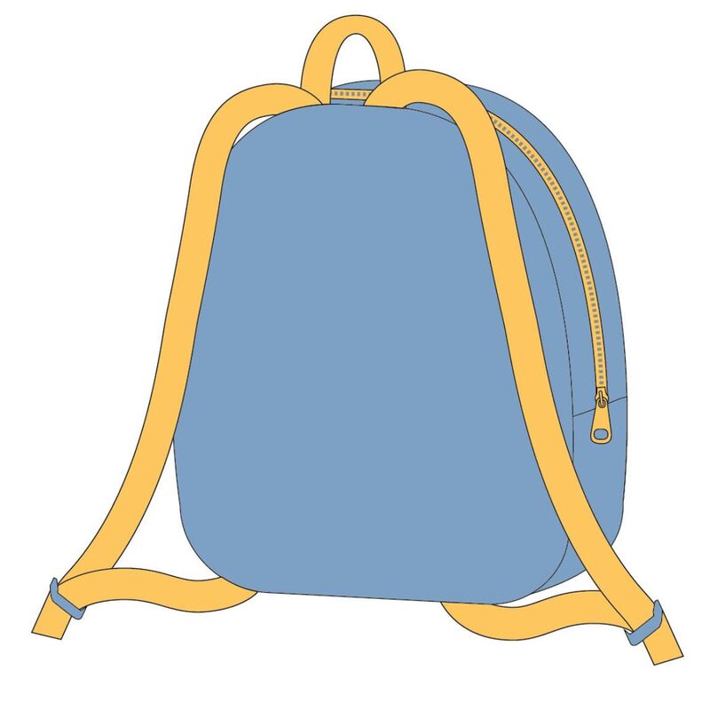 Mochila azul de Stitch Disney con bolsillo frontal amarillo - 2