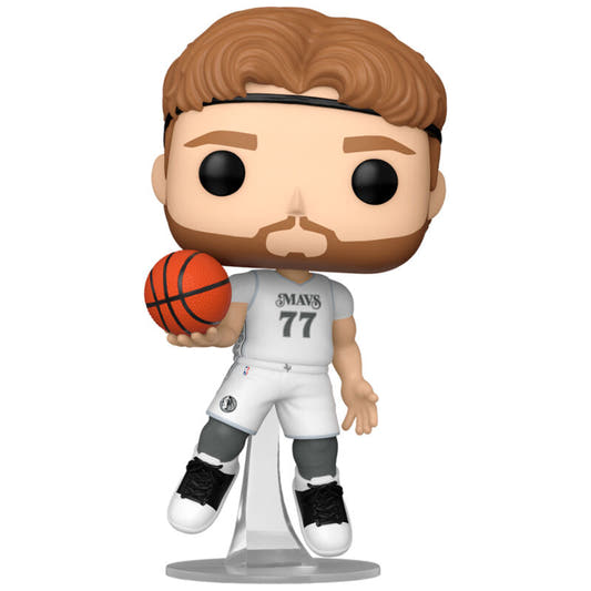 Figura Funko POP! de Luka Doncic con uniforme de Dallas Mavericks y balón