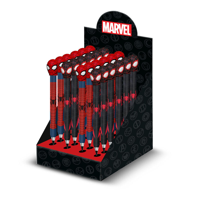 Expositor de bolígrafos borrables de Spider-Man Marvel surtidos