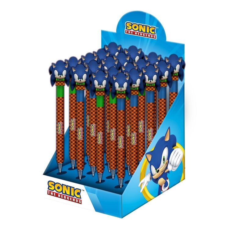 Bolígrafos borrables Sonic the Hedgehog en expositor surtido