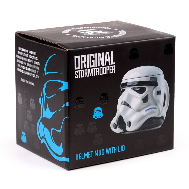 Taza 3D blanca con diseño de casco Imperial Stormtrooper de Star Wars - 4