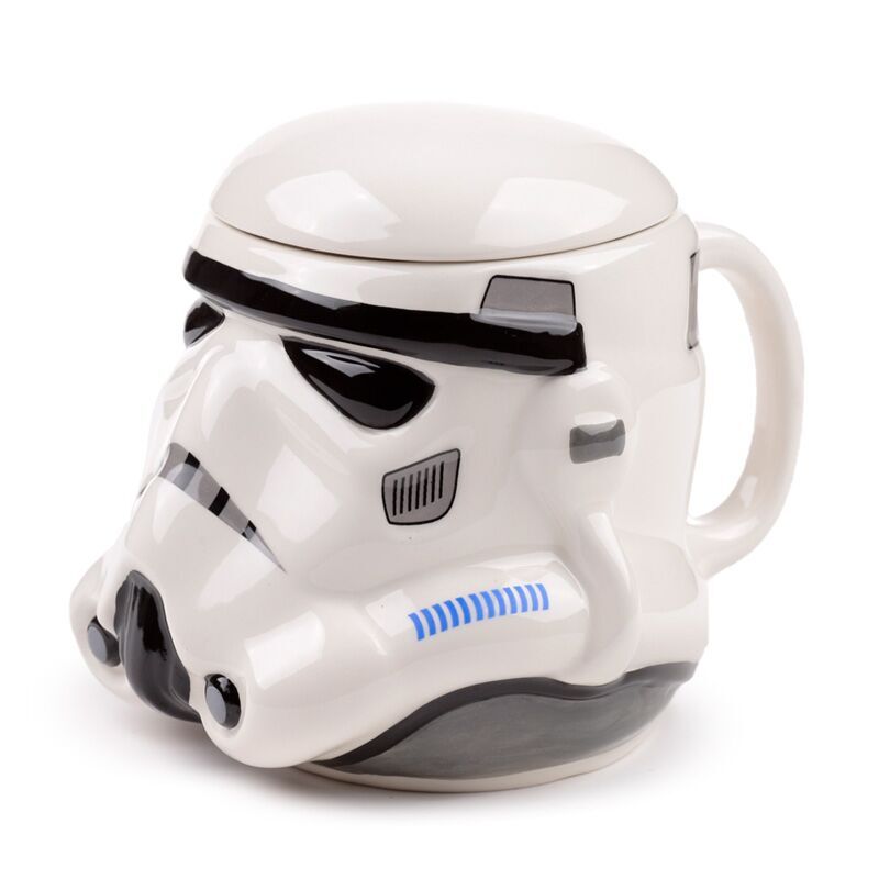 Taza 3D blanca con diseño de casco Imperial Stormtrooper de Star Wars