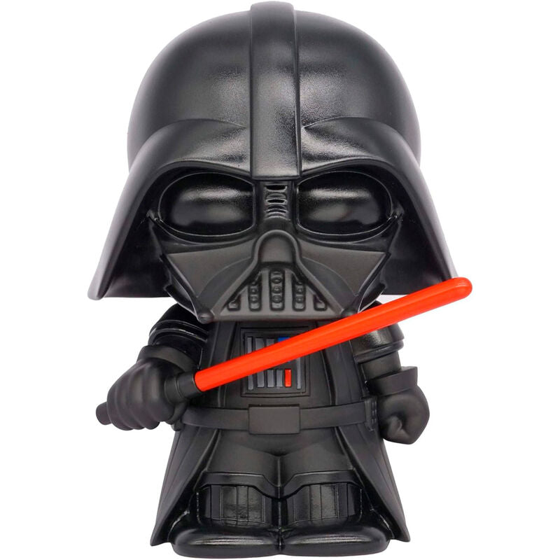 Figura hucha de Darth Vader Star Wars con sable de luz rojo