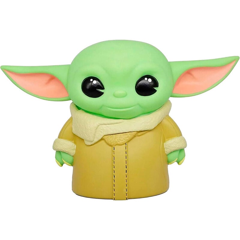Figura hucha de Grogu de Star Wars con túnica amarilla