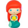 Figura hucha de Ariel de La Sirenita Disney con cola turquesa y pez amarillo