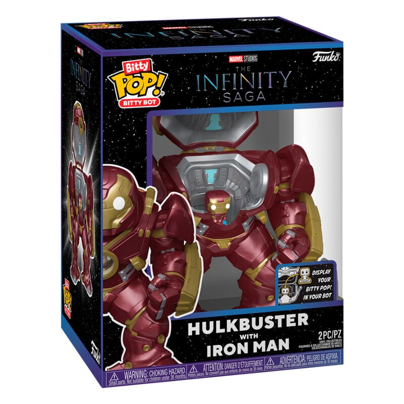 Figura Funko Bitty POP! de Hulkbuster con Iron Man en rojo y dorado - 2