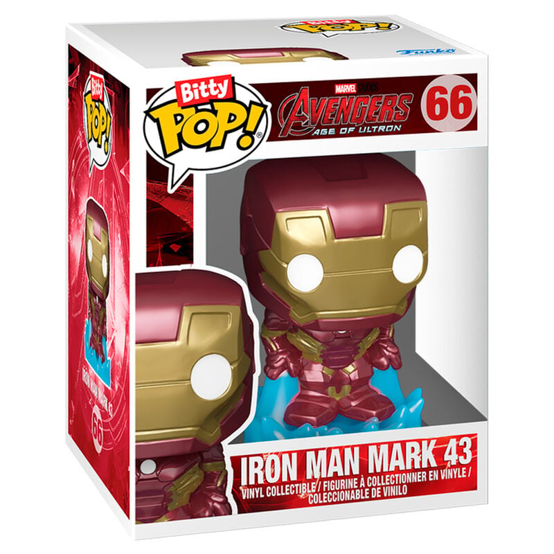 Figura Funko Bitty POP! de Hulkbuster con Iron Man en rojo y dorado - 4