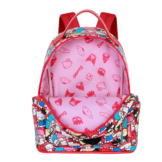Mochila Friends de Hello Kitty con estampado multicolor y lazo rojo - 3