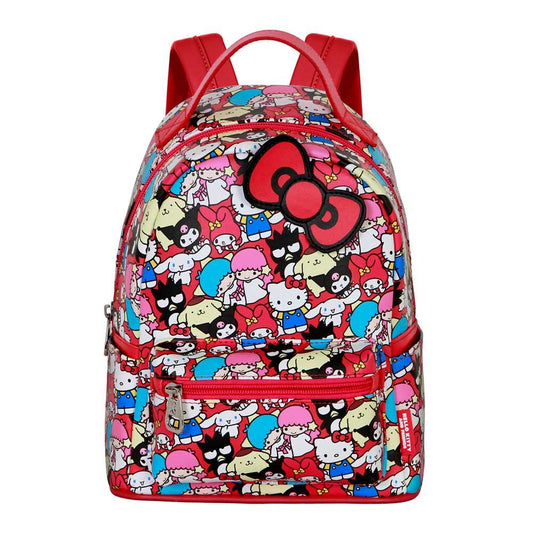 Mochila Friends de Hello Kitty con estampado multicolor y lazo rojo
